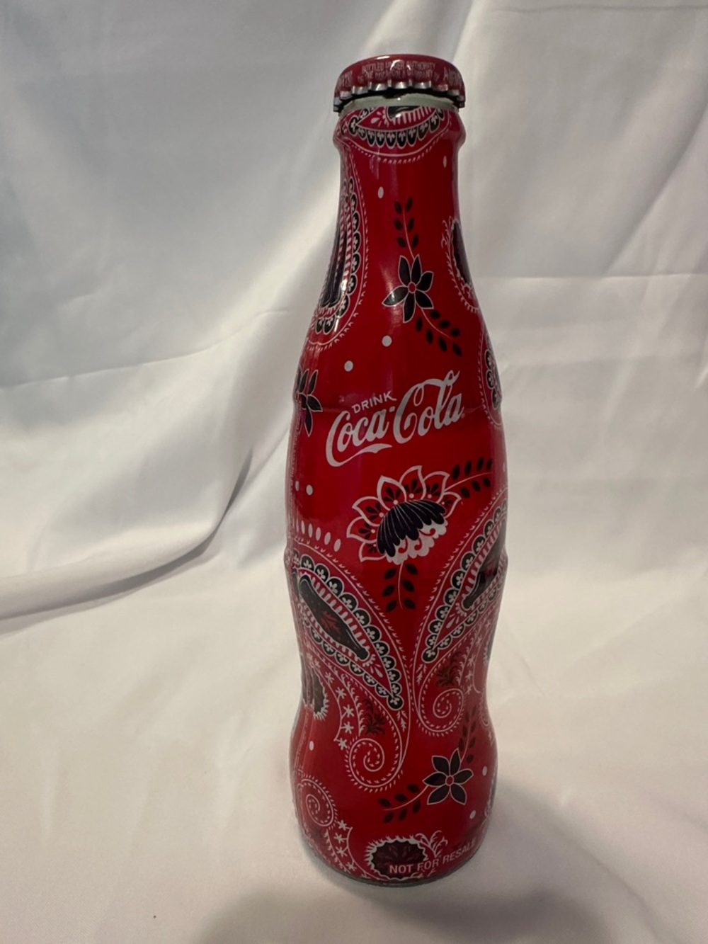Coca-Cola Red Paisley Floral Collector Bottle
